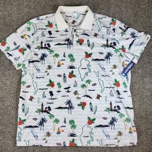 Freestyle Island Thailand Polo Golf Shirt Mens 2XL Tropical Surf‎